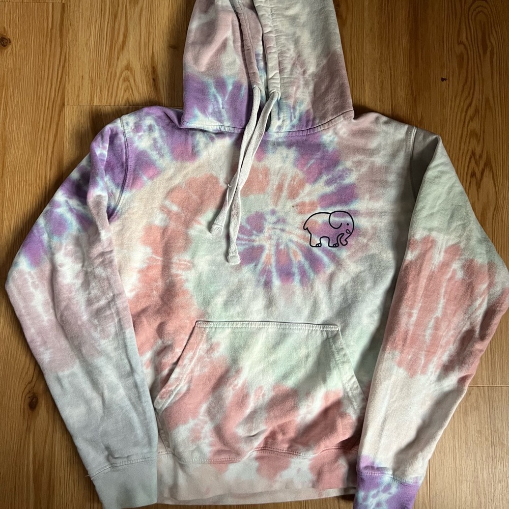 Ivory Ella Tie Dye Hoodie Size Small